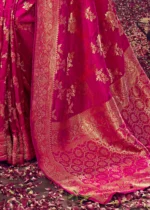 Rani Pink Banarasi Saree