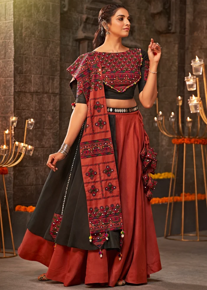 Rust Orange Lehenga Choli