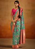 Sea Green Banarasi Saree