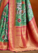 Sea Green Banarasi Saree