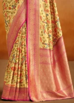 Yellow Banarasi Saree