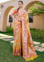 Yellow Paithani Silk Saree