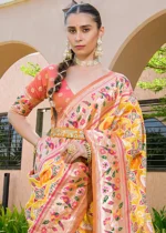 Yellow Paithani Silk Saree