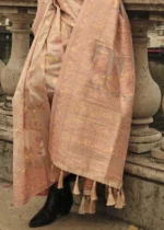 Beige Kashmiri Jamawar Saree