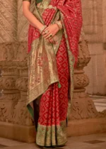 Bridal Red Banarasi Saree