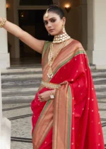 Bridal Red Paithani Silk Saree