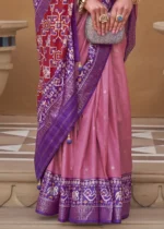 Flamingo Pink Patola Saree