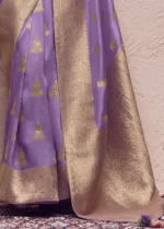 Lavender Purple Banarasi Saree