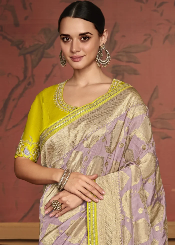 Light Purple Banarasi Saree