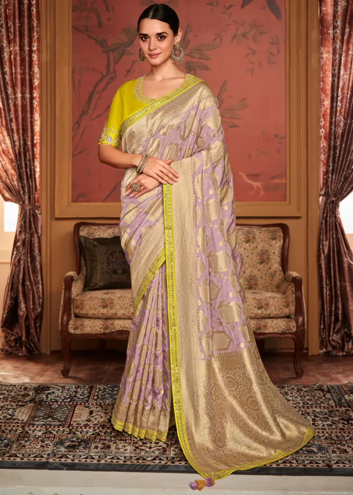 Light Purple Banarasi Saree