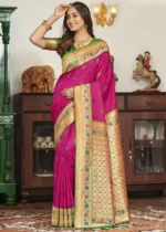 Magenta Banarasi Saree