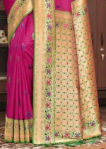 Magenta Banarasi Saree