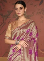 Magenta Pink Banarasi Saree