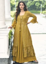 Mustard Yellow Crop Top Sharara