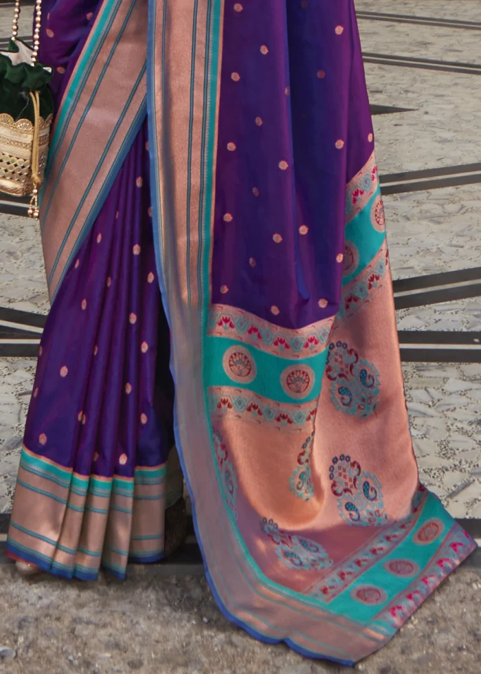 Orchid Purple Paithani Silk Saree