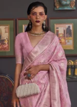 Pink Banarasi Saree