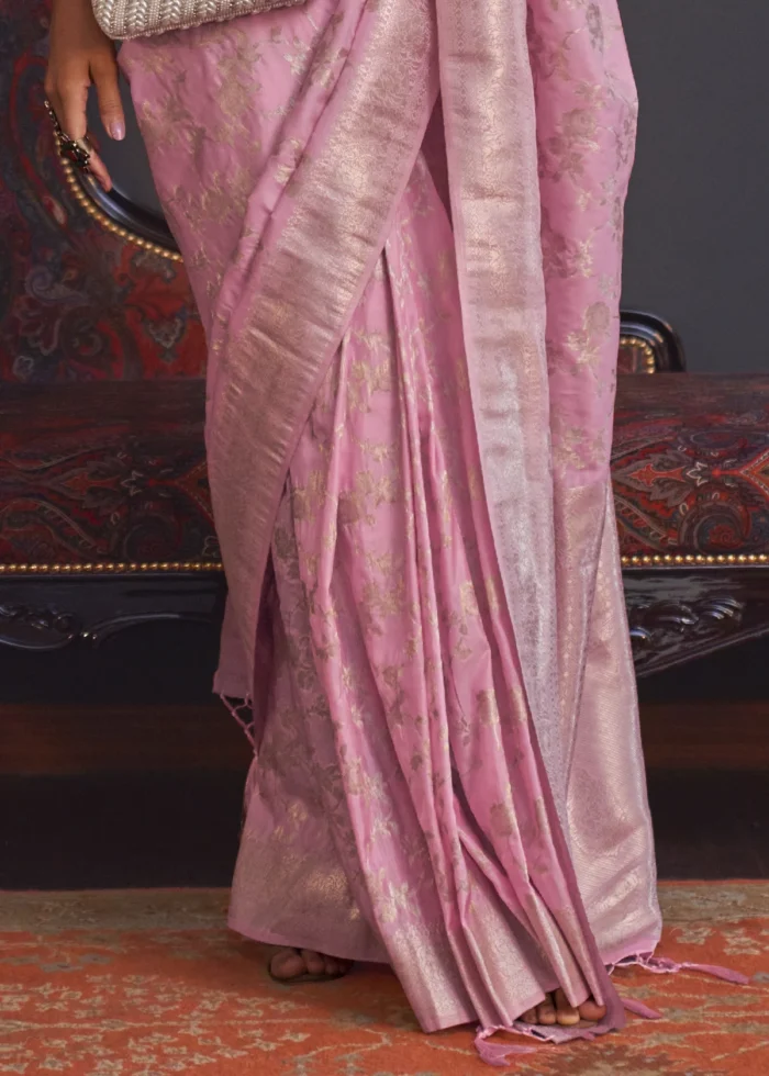 Pink Banarasi Saree