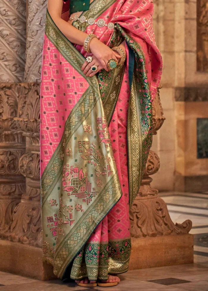 Pink Banarasi Saree