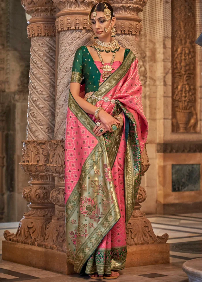 Pink Banarasi Saree