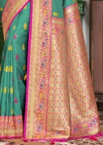 Rama Green Banarasi Saree