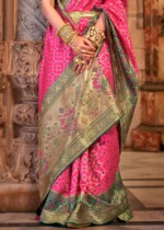 Rani Pink Banarasi Saree