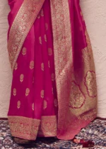 Rani Pink Banarasi Saree