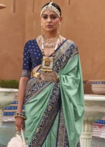 Sage Green Patola Saree