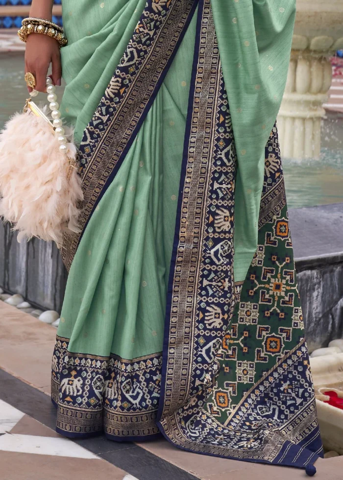 Sage Green Patola Saree