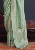 Sea Green Banarasi Saree