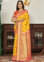 Yellow Banarasi Saree