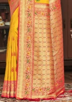 Yellow Banarasi Saree