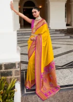 Yellow Paithani Silk Saree