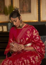 Bridal Red Banarasi Saree