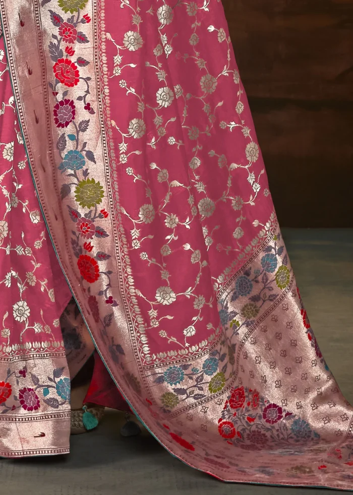 Dark Pink Paithani Silk Saree