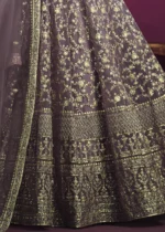 Dusty Purple Heavy Embroidery Anarkali