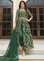 Emerald Green Heavy Embroidery Anarkali