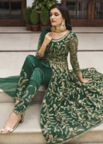 Emerald Green Heavy Embroidery Anarkali