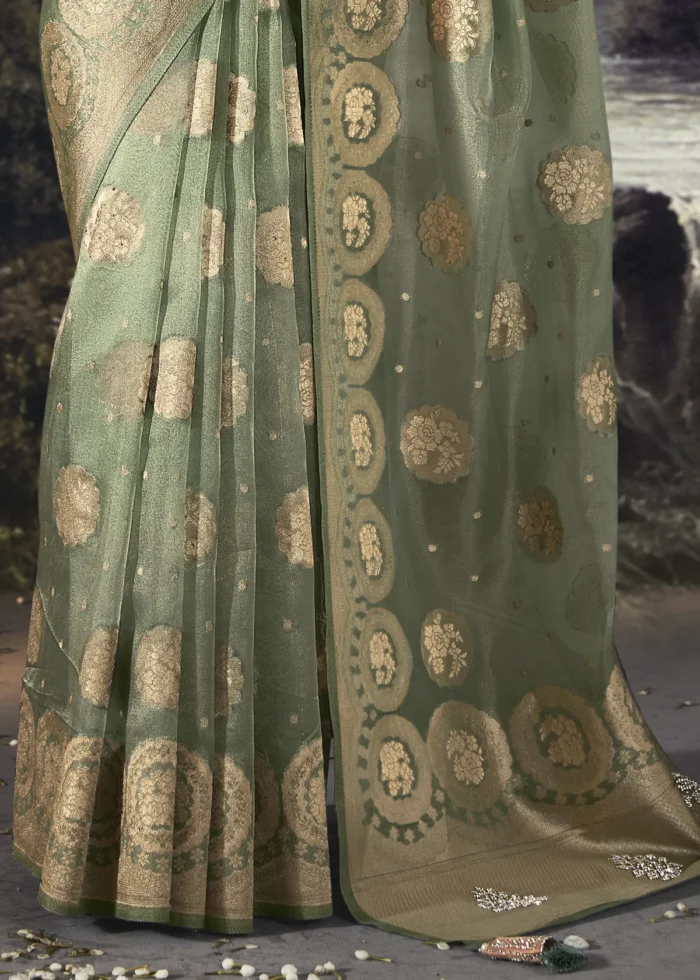 Fair Green Banarasi Saree