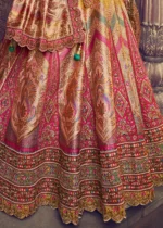 Green and Pink Banarasi Lehenga