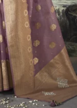 Lavender Banarasi Saree