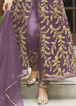 Lavender Heavy Embroidery Anarkali