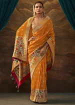 Orange Paithani Silk Saree