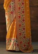 Orange Paithani Silk Saree