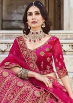 Rani Pink Velvet Lehenga