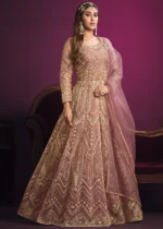 Rose Pink Heavy Embroidery Anarkali