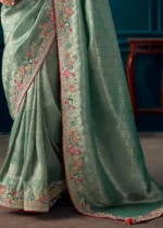 Sea Green Kanjivaram Silk Saree