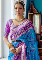 Azure Blue Paithani Silk Saree