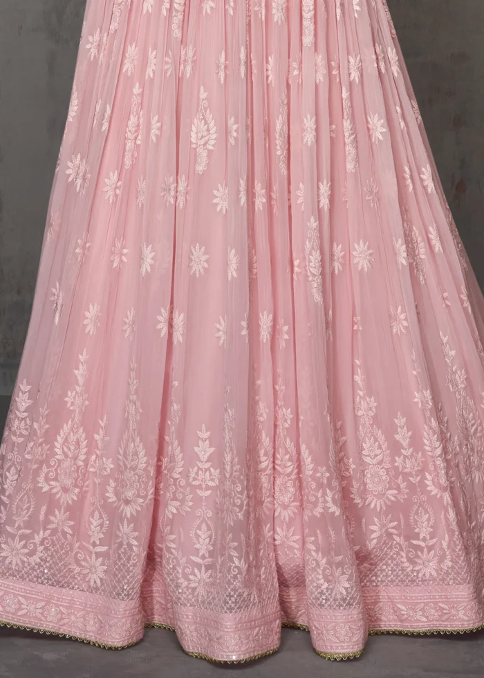 Baby Pink Georgette Anarkali Gown