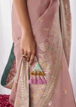 Baby Pink Kora Silk Saree