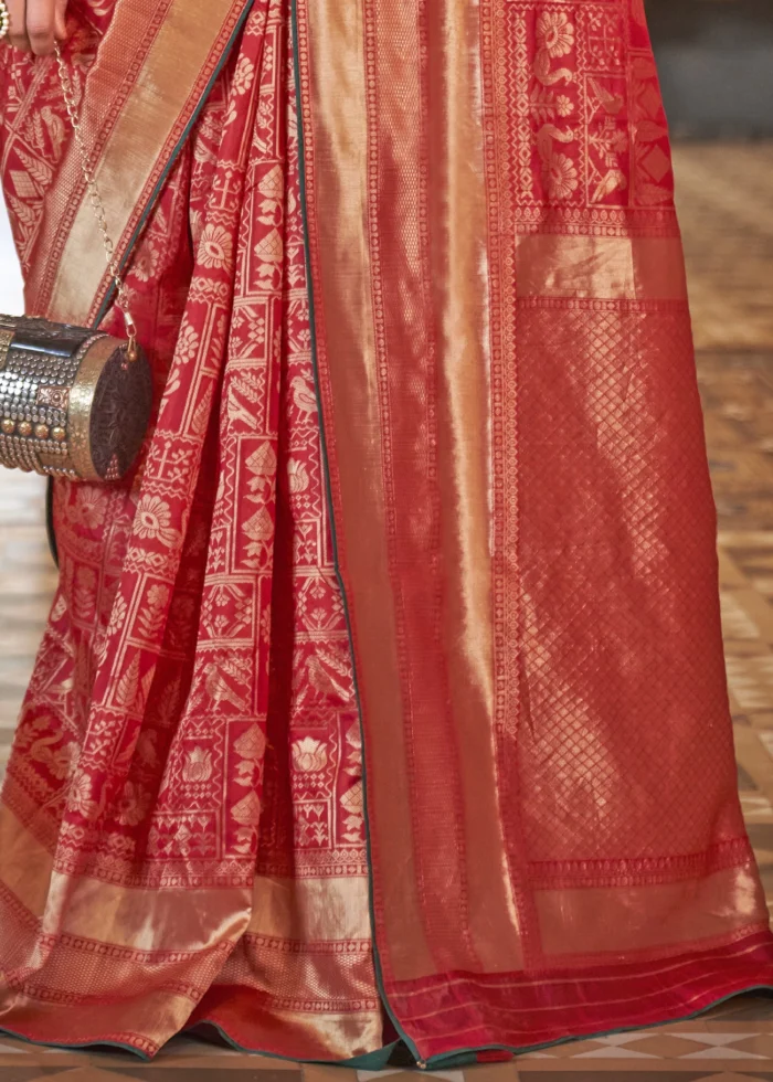 Bridal Red Banarasi Saree